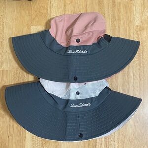 NWOT Lot of 2--SUN SHADE Unisex Bucket Hats w Light Weight Quick Dry UPF 50+